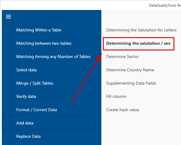 Determining the salutation