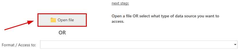 Datei öffnen Open File