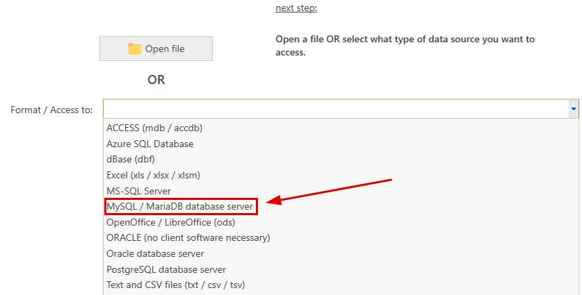 Data source MariaDB Data source MariaDB