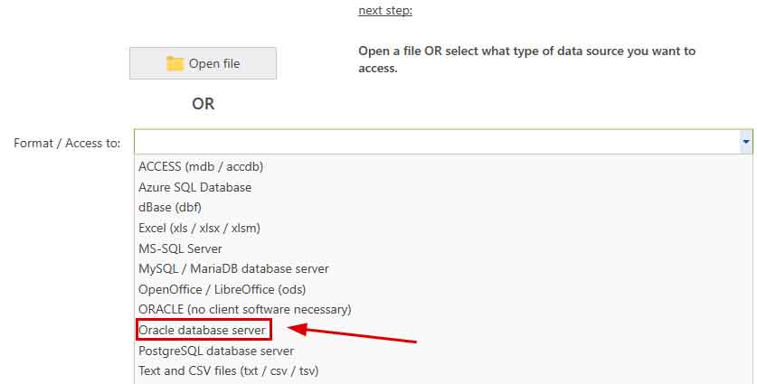 Data source Oracle Data source Oracle