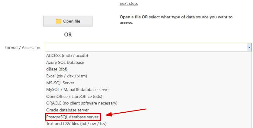 Data source PostgreSQL Data source PostgreSQL